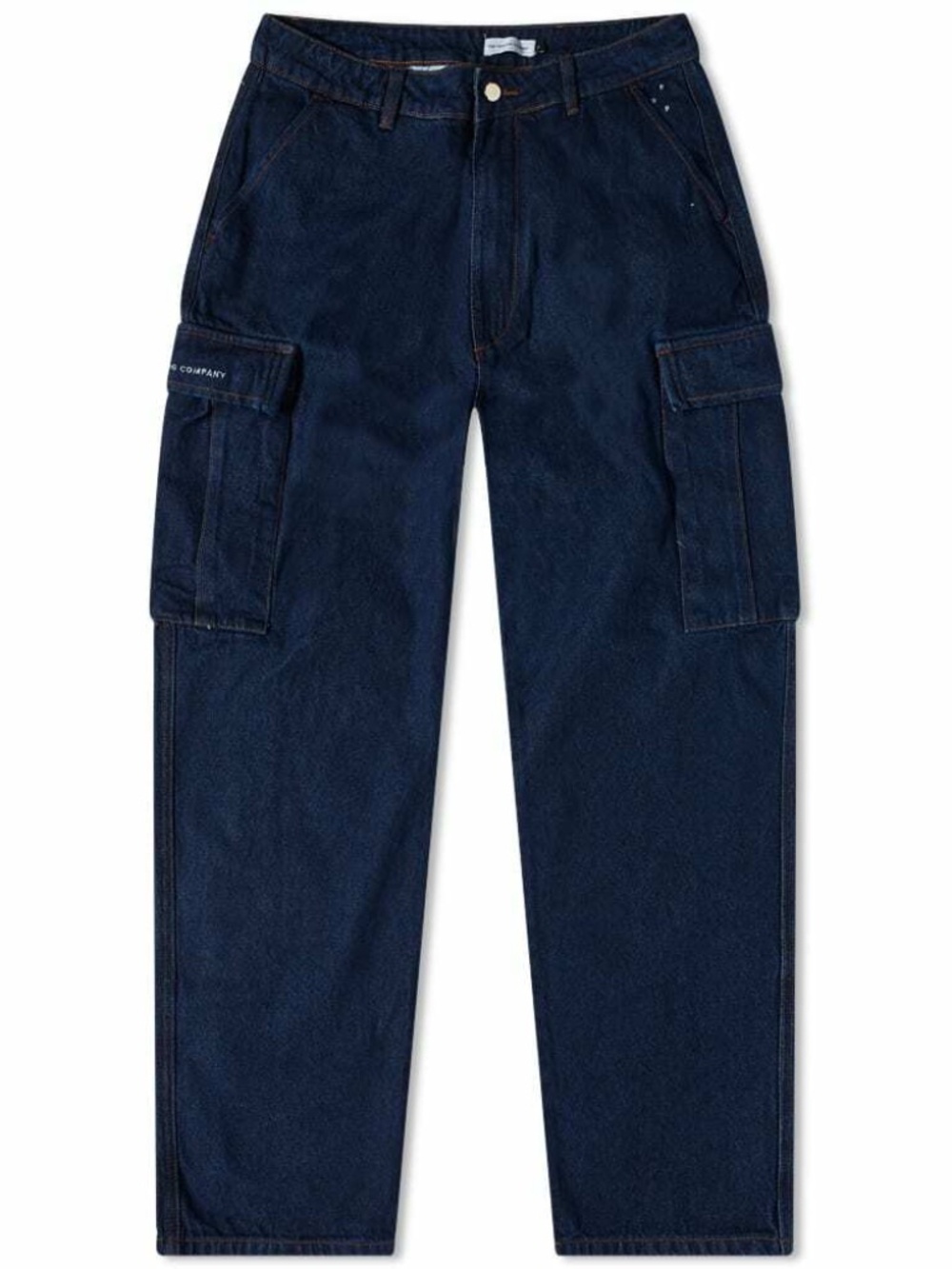 Pop Trading Company Men's Denim Cargo Pant - Dark Stonewash, Large